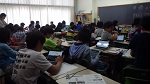 施設写真タブレットを使用した学習