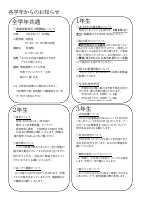 9月各学年からのお知らせ.pdfの1ページ目のサムネイル