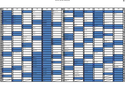 ☆☆☆令和7年度行事予定(フォーマット)② 1.pdfの1ページ目のサムネイル